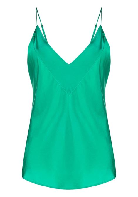 Top con spalline in verde smeraldo - donna FORTE FORTE | 120706076